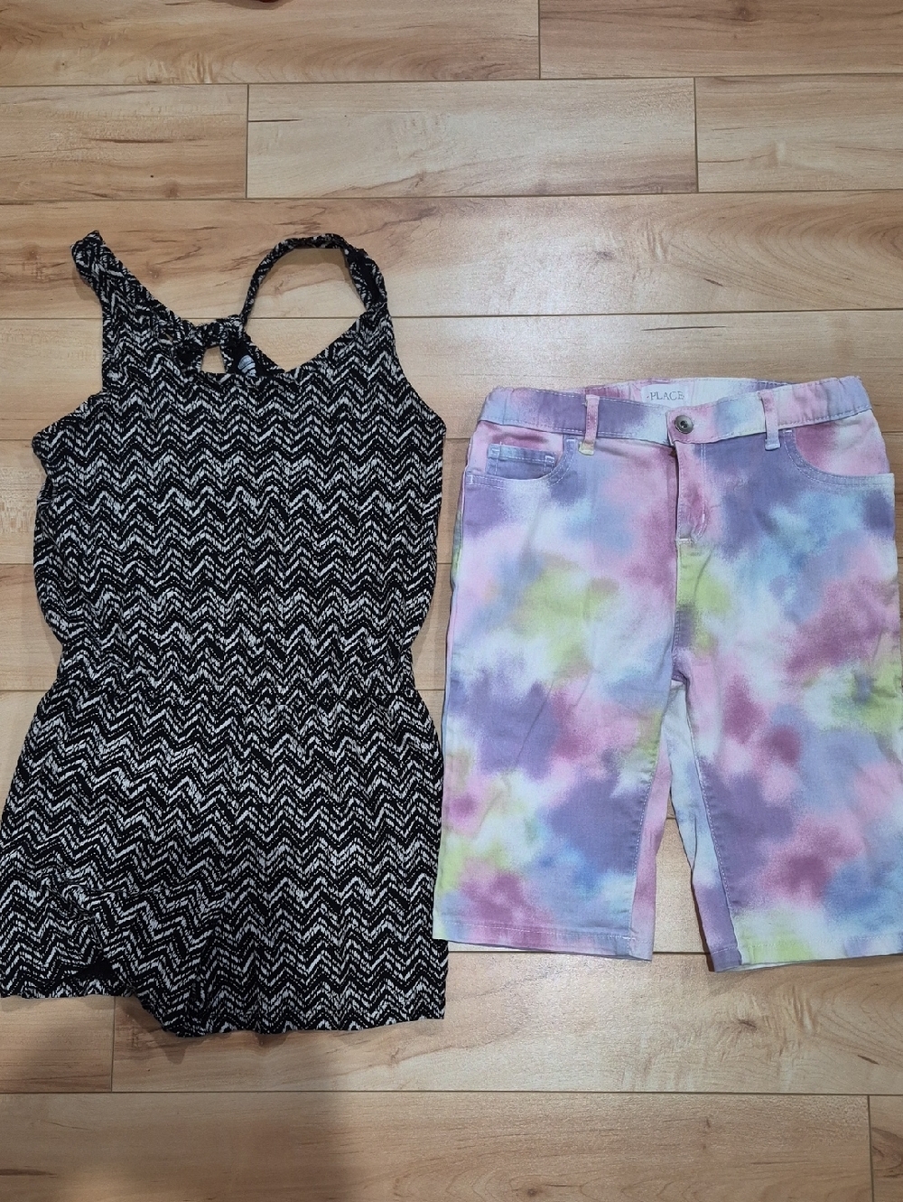 Girls Size 14, Old Navy Romper And The Childrens Place Shorts